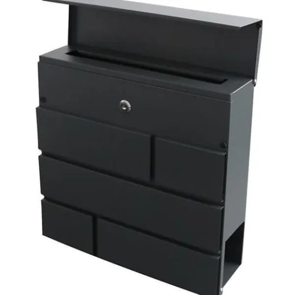 Clearance Postlåda - M.A.T. - Antracit - Stål - Väggmonterad - 37x37x10,5 cm Postlådor & Brevlådor