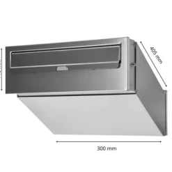 Postlåda - MIRATIC - M2-MB40G - Inbyggd - Rostfritt Stål - Dubbel Siding