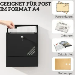 Outlet Postlåda, 30x8,5x32,5 cm, Mörkgrå Postlådor & Brevlådor