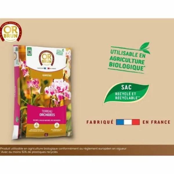 Outlet Potting compost OR BRUN 6 L Jord & Sand
