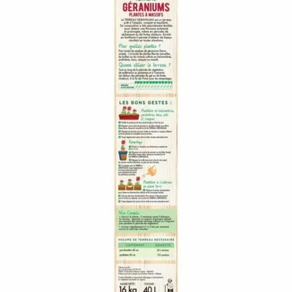 Potting compost Vilmorin géraniums 40 L