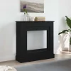Outlet Öppen spis infattning svart ek 90x30x90 cm konstruerat trä Öppna Spisar