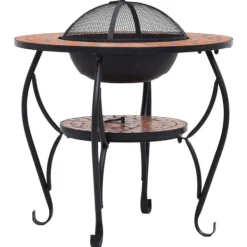 Sale Öppna spisar - Living Eldfat med mosaikbord terrakotta 68 cm keramik Öppna Spisar