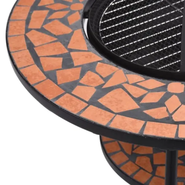 Sale Öppna spisar - Living Eldfat med mosaikbord terrakotta 68 cm keramik Öppna Spisar