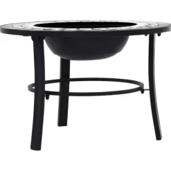Sale Öppna spisar - Living Eldfat med mosaik svart och vit 68cm keramik Öppna Spisar