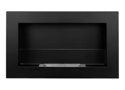 Öppna spisar Bio-eldplats Hängande biokamin svart med glas SLIM Hängande biopejs Bioetanolbrännare svart matt svart ekologisk eldstad 65cm x 40 Öppna Spisar