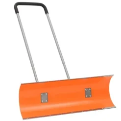 Outlet Praktisk snöskyffel med utdragbart handtag och vändbart blad | Färg: Orange | Storlek: 96 cm stålblad Snöborttagning