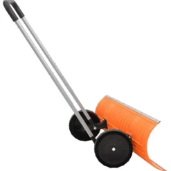 Outlet Praktisk snöskyffel med utdragbart handtag och vändbart blad | Färg: Orange | Storlek: 96 cm stålblad Snöborttagning
