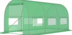 Viking Choice Professionell 450x200x200cm Växthus Tunnel för Hängivna Odlare - Hållbar Galvaniserad Stålram, UV-Resistent Täckning, Enkel Montering