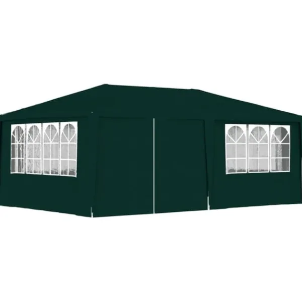 Outlet Professionellt partytält med väggar 4x6 m grön 90 g/m² Tält & Lusthus