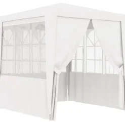 Professionellt partytält med väggar 2,5x2,5 m vit 90 g/m² - Partytält - Festtält - Home & Living