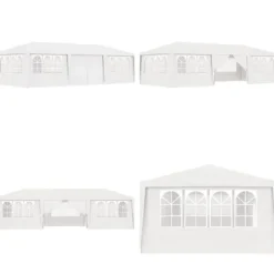 Professionellt partytält med väggar 4x9 m vit 90 g/m² - Partytält - Festtält - Home & Living Tält & Lusthus