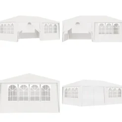 Professionellt partytält med väggar 4x6 m vit 90 g/m² - Partytält - Festtält - Home & Living
