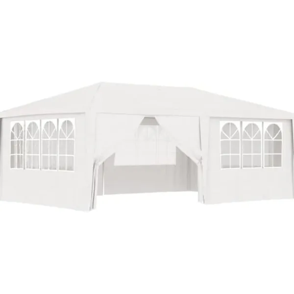 Professionellt partytält med väggar 4x6 m vit 90 g/m² - Partytält - Festtält - Home & Living