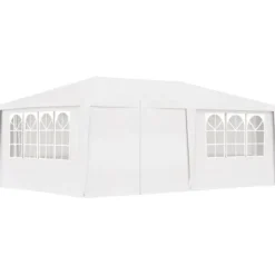 Professionellt partytält med väggar 4x6 m vit 90 g/m² - Partytält - Festtält - Home & Living