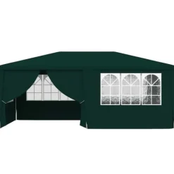 Professionellt partytält med väggar 4x6 m - UV- och vattenbeständigt | Färg: Grön | Storlek: 4x6 m