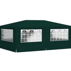 Professionellt partytält med väggar 4x6 m - UV- och vattenbeständigt | Färg: Grön | Storlek: 4x6 m