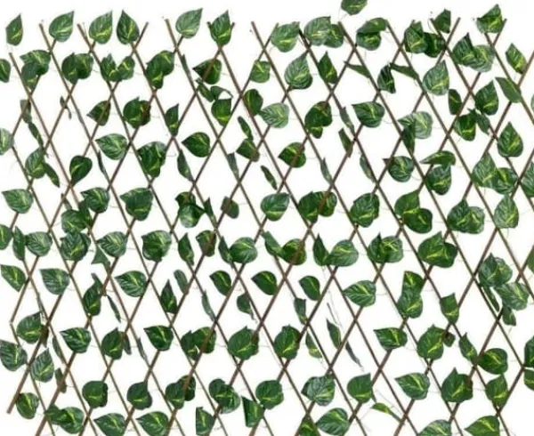 ProGarden spaljé galler med konstgjorda blad balkong terrass täcka konstgjorda murgröna växter 180x90 cm
