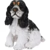 ProGarden Trädgårdsfigur spanielhund, 27 cm hög, i konstgjord sten