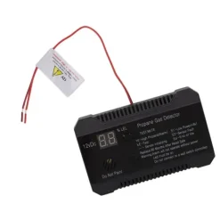 Propangasdetektor för husbil med högt 85dB larmljud - UL-certifierad sensor (svart)