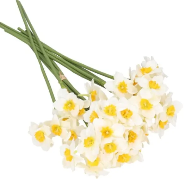 New PÅSKLILJEBUKETT PÅSKLILJEBLOMMOR 41 CM MED 6 GRENAR Snittblommor