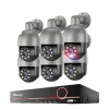 PTZ-kamerasystem, 8-kanal, fullfärgs nattseende,2T, 8CH NVR 6 Kamera 5MP