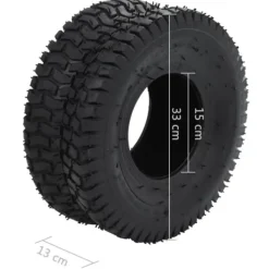 New Punkteringssäkra reservdäck till skottkärra - 2 st | Storlek: 15x6.00-6 | Färg: Gummi Trädgårdsverktyg