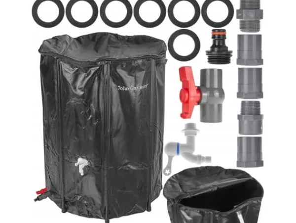 Outlet PVC hopfällbar lagringstank för regnvatten 500L (4) Regntunnor