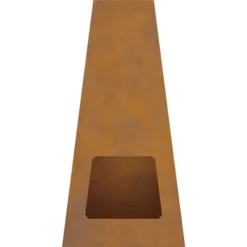 Pyramidformad eldstad i väderbeständigt stål - Perfekt för utomhusbruk | Storlek: 50x35x100 cm
