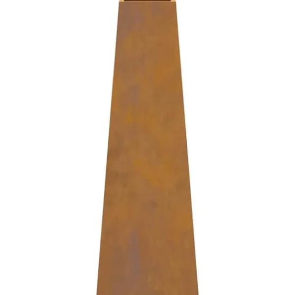 Pyramidformad eldstad i väderbeständigt stål - Perfekt för utomhusbruk | Storlek: 50x35x100 cm
