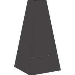 Pyramidformad vedeldad eldplats med vedförvaring - Rostbeständig stål | Färg: Svart | Storlek: 50x50x100 cm