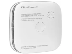 Sale Qoltec certifierad trådlös rökdetektor med batteri | Tuya | Wi-fi | sensorlivslängd 10 år | 85dB larm | LED Rök- & Koloxiddetektorer
