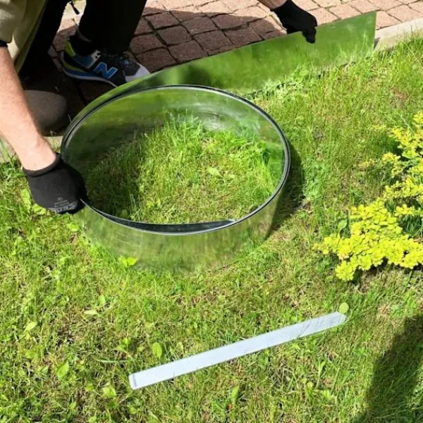 Rabattkant, Gräskant, Trädgårdskant, Kantplåt, Gräsmattkant metall Alu/Zink (längd 10m 15m / höjd 15cm 20cm 25cm), Längd GS:15 m, Bred:15 cm