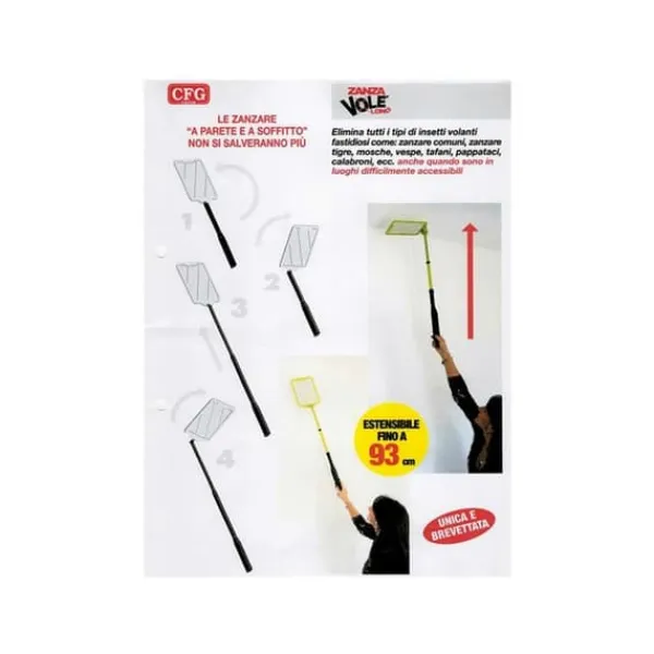 Discount RACCHETTA FULMINA ZANZARE MOSCHE A PILE CFG ZANZA VOLE' LONG Z04 Flugsmällor