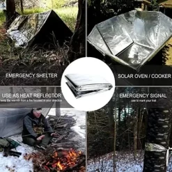 Online Räddningsfilt | Överlevnadsfilt | Nödfilt av Silverfolie mot Väder och Vind 160×210 cm Beredskapsplaner