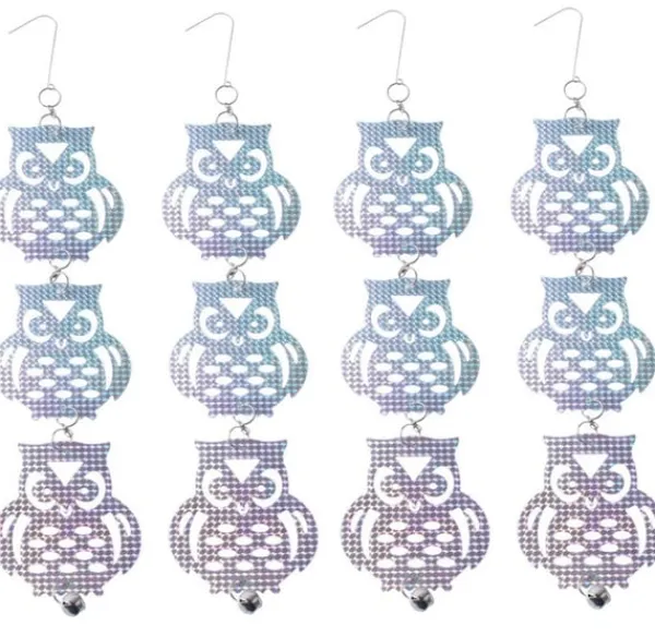 Reflekterande fågelskrämma i form av ugglor 4 Pack