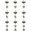 Regnkedja 3-pack, 123 cm, metall med fåglar & klocka, med upphängning, grön