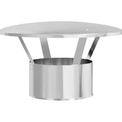 Clearance Regnskydd för skorsten i rostfritt stål | Mått: 35x35x20 cm | Färg: Silver Tillbehör Till Vedeldade Kaminer & Öppna Spisar