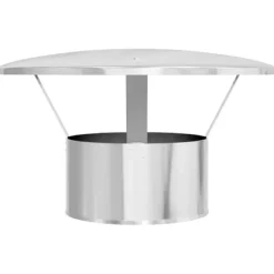 Clearance Regnskydd för skorsten i rostfritt stål | Mått: 35x35x20 cm | Färg: Silver Tillbehör Till Vedeldade Kaminer & Öppna Spisar