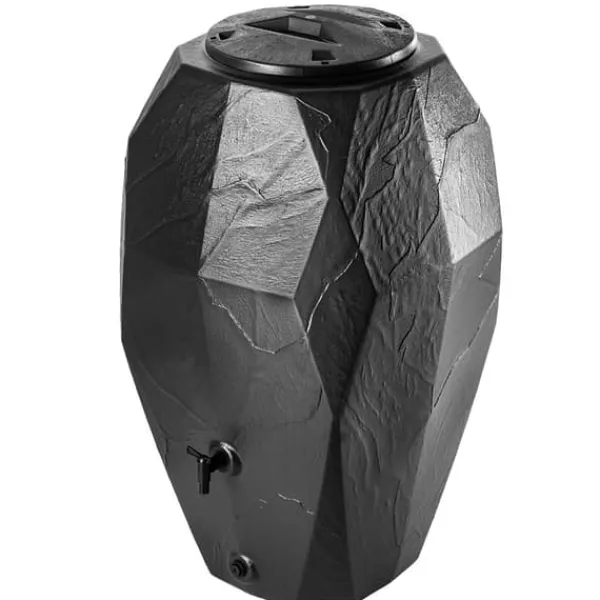 New Regnvattenbehållare, 310 liter kapacitet, frostbeständig plast, 100 cm höjd, 60 cm diameter, effektiv insamling av regnvatten Regntunnor
