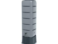 New REGNVATTENBEHÅLLARE SET TENSO 120L - SLÄT GRÅ Regntunnor