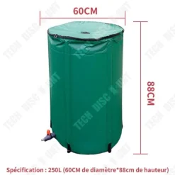 Hot Regnvatteninsamlingshink - TD® - 250L - UV-beständig PVC - Fällbar - Multifunktionell Regntunnor
