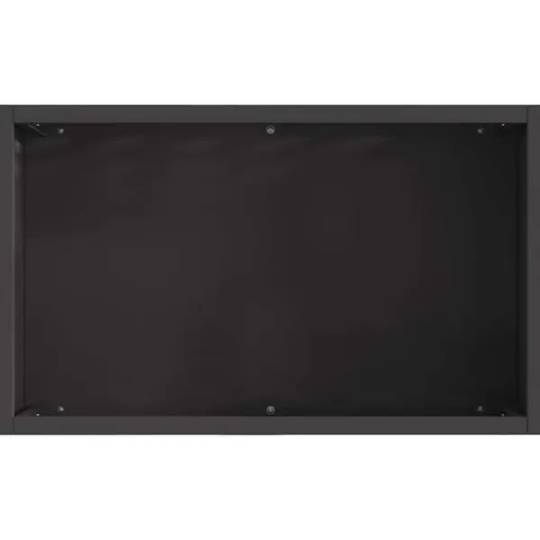 Online Rektangulär utomhuseldstad i svart stål | Storlek: 50x30x40 cm Öppna Spisar