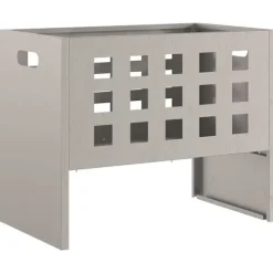 New Rektangulär vedeldad eldstad i Corten stål | Storlek: 50x30x40 cm | Färg: Brun Vedeldade Kaminer