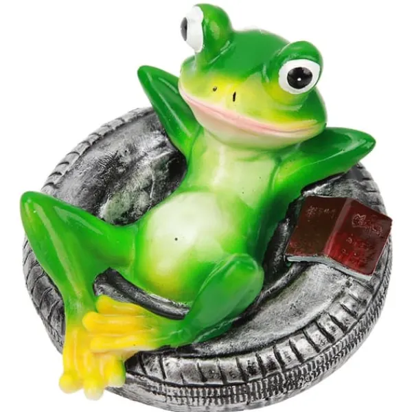 Resin Floating Frog Garden Staty för Home Garden Yard - Färgfast och lätt att flyta