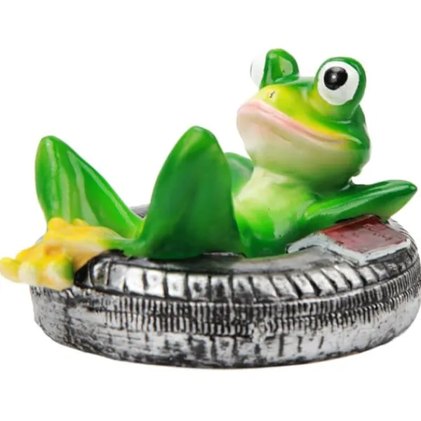 Resin Floating Frog Garden Staty för Home Garden Yard - Färgfast och lätt att flyta