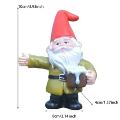 Resin Öl Dvärg Skulptur Trädgårdsdekoration Trädgårdsgnome Staty Dekor för Trädgård Skrivbordsväxt