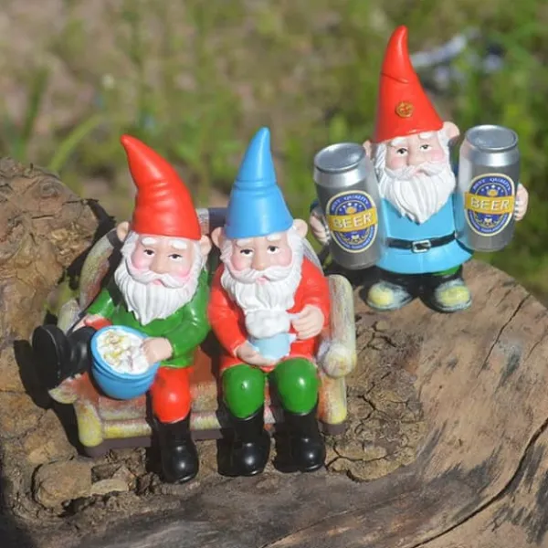 Resin Öl Dvärg Skulptur Trädgårdsdekoration Trädgårdsgnome Staty Dekor för Trädgård Skrivbordsväxt