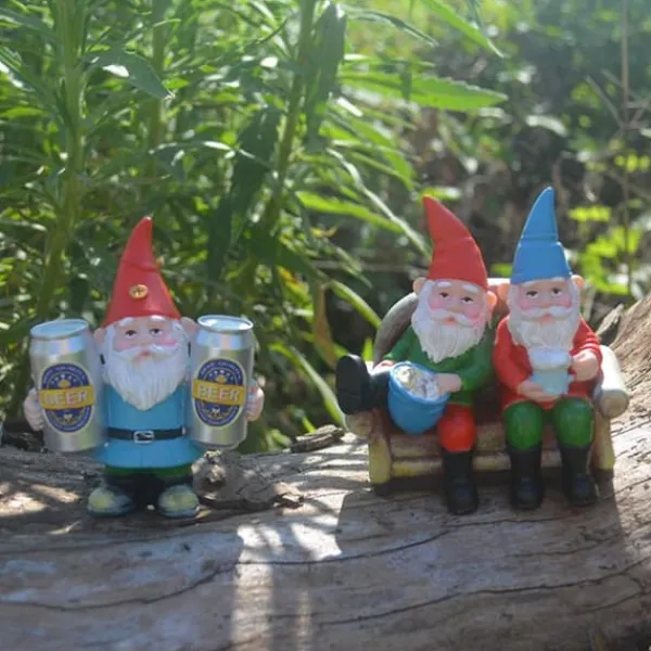 Resin Öl Dvärg Skulptur Trädgårdsdekoration Trädgårdsgnome Staty Dekor för Trädgård Skrivbordsväxt