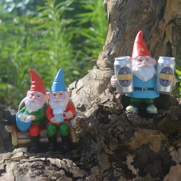 Resin Öl Dvärg Skulptur Trädgårdsdekoration Trädgårdsgnome Staty Dekor för Trädgård Skrivbordsväxt